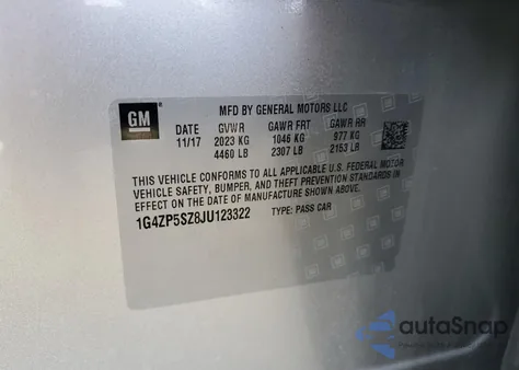 2018 Buick Lacrosse Essence from USA, damaged, VIN 1G4ZP5SZ8JU123322